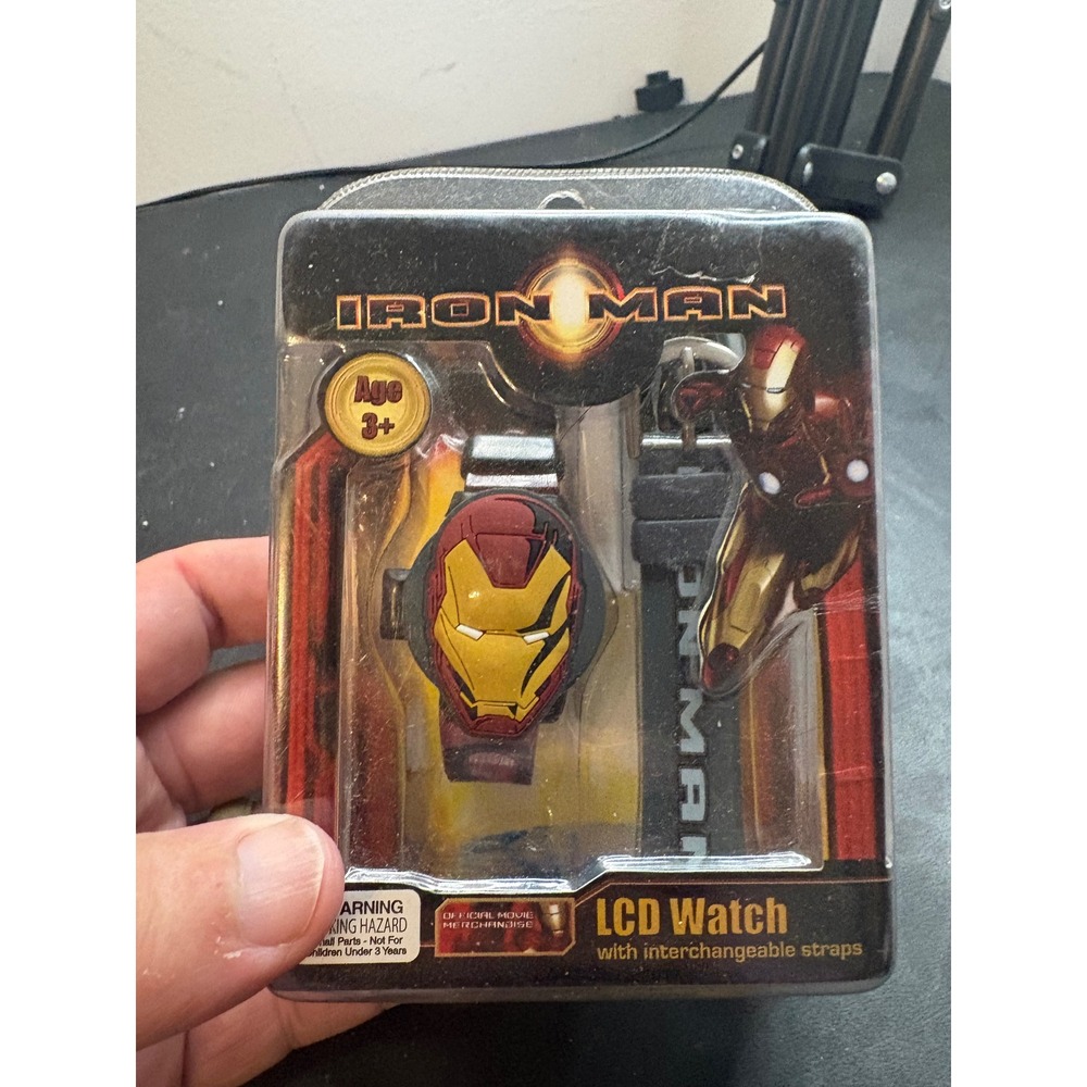 Marvel Iron Man LCD Watch with Interchangeable Straps 2009 MZ Berger New